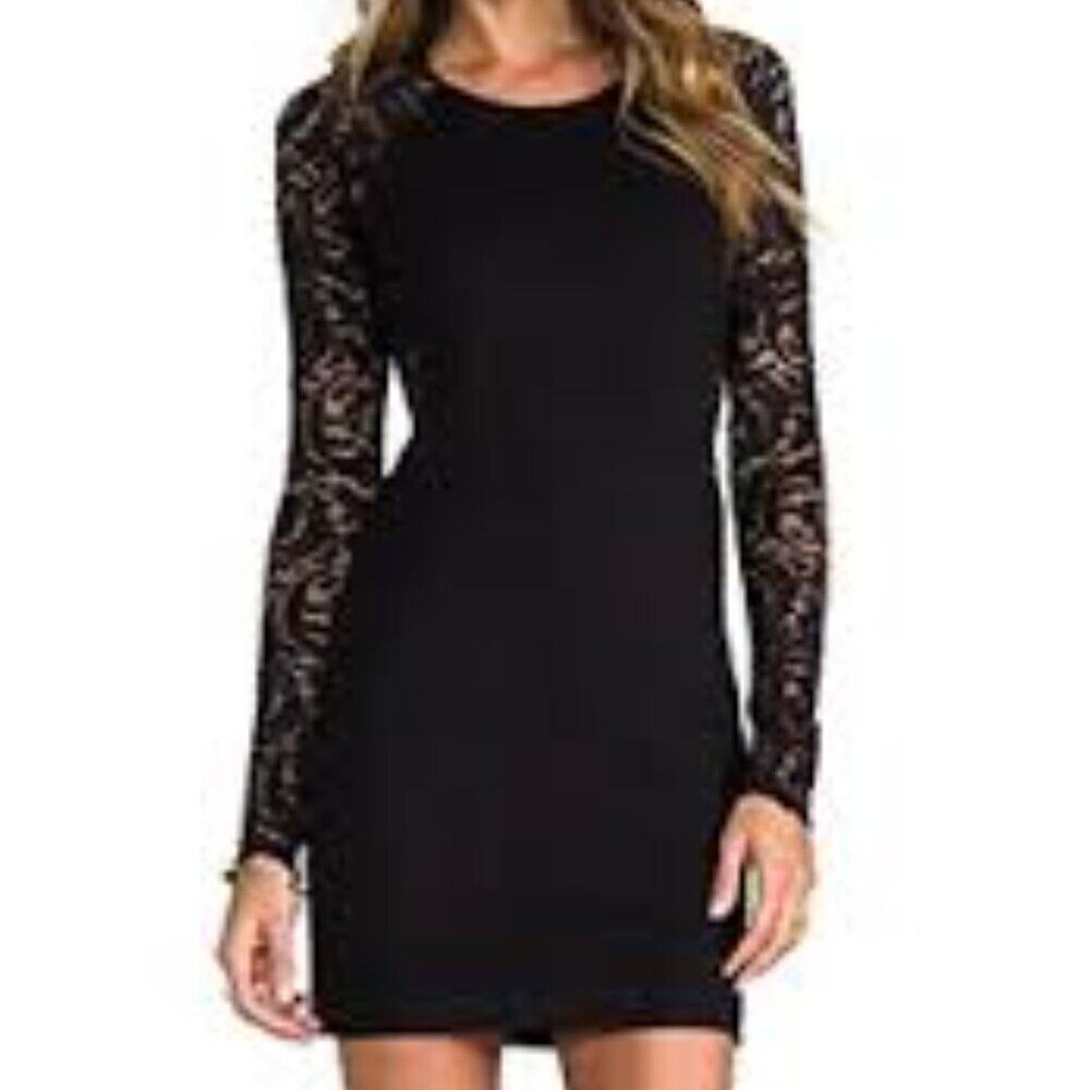 PARKER VITA BLACK LACE DRESS SIZE MED